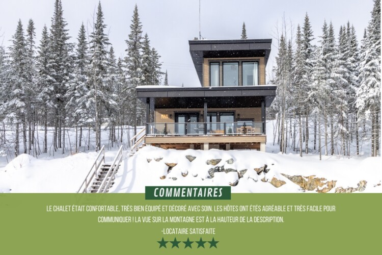 Commentaire d'un locataire satisfait du Chalet en location Le Skieur Adstock à Chaudière-Appalaches, chalet avec sauna à Adstock.